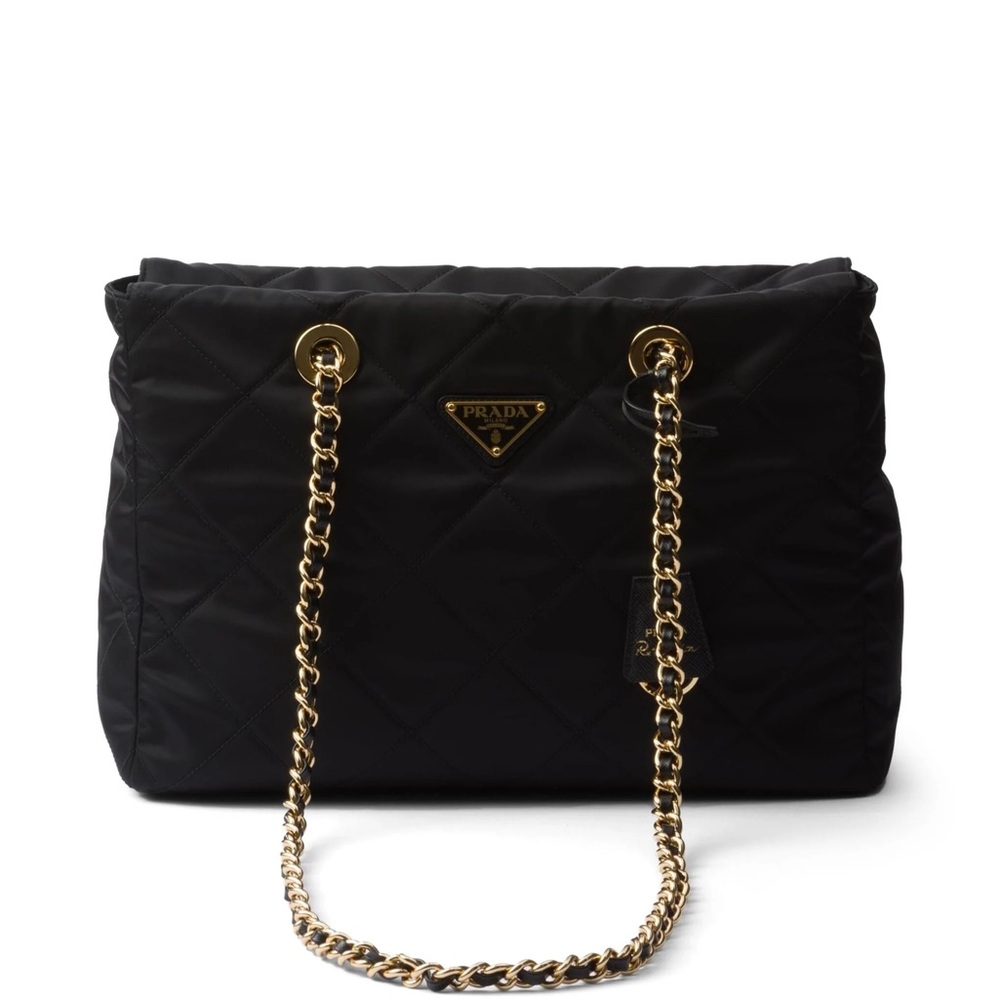 New Prada Re-edition 1995 Medium Chain Nylon Tote
